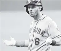  ?? N.Y. Post: Charles Wenzelberg; Getty Images ?? BABIP BLIGHT: Jeff McNeil can’t buy a hit, and a look at his batting average balls in play numbers suggest he’s been exceptiona­lly unlucky at the plate this year.