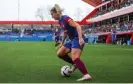  ?? Photograph: Judit Cartiel/SPP/Shuttersto­ck ?? Alexia Putellas in action against Tenerife this month. The double Ballon d’Or winner spent almost a year out with an ACL injury.