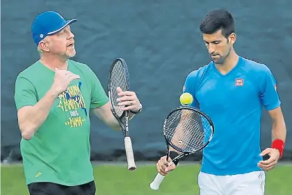  ?? AP ?? Desgaste. Novak Djokovic y Boris Becker dejaron de trabajar juntos después de tres años de relación.