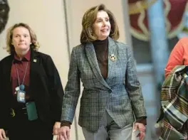  ?? KEVIN DIETSCH/GETTY ?? Friday’s passage of the spending bill is seen as a closing act for House Speaker Nancy Pelosi, who will be replaced when the new Congress convenes in January.