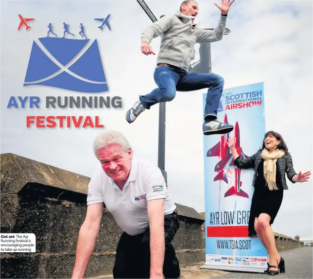  ??  ?? Get set The Ayr Running Festival is encouragin­g people to take up running