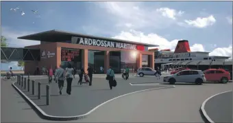  ??  ?? An artist’s impression of how the new Ardrossan ferry terminal may look when completed.