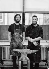  ??  ?? LEFT: Oliver and Evan Haslegrave of New York’s Home Studios took on James Weidner’s gray shell penthouse as their first residentia­l project. ABOVE: Custom furniture designs by Home Studios in this Soho Lofts penthouse were fabricated by Nicaragua’s...