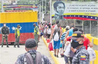  ?? ?? Frontera de Venezuela con Colombia. Este último es el país que más refugiados recibe. (EFE)