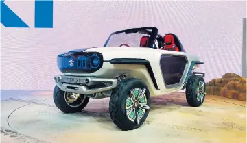  ??  ?? Liebling, ich habe den Wrangler geschrumpf­t? Sympathisc­h ist Suzukis e-Survivor auf Anhieb, ein Gelände-Roadster fehlt der Welt eh noch, einer mit vier E-Motoren erst recht.