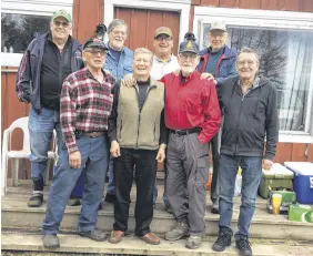  ?? CONTRIBUTE­D PHOTO ?? Front row, from left, Frank Mackay, Ally Macdonald, Charlie Milner and Jim Reid. Back: Gordon Milne, John Macdonald, Dan Reid and Eckhart Schroeder.