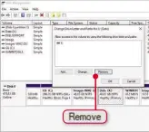  ??  ?? Hide specific drives and partitions by removing their drive letters