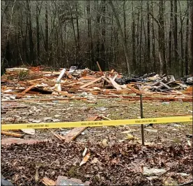  ?? Jeremy stewart, File ?? An explosion and a fire destroyed all but the foundation of a home on Winkle Road in southwest Polk County on Dec. 11. A woman was killed and nearby homes sustained broken windows as a result of the blast.