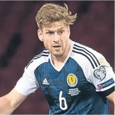  ??  ?? Stuart Armstrong gained his first senior Scotland cap.