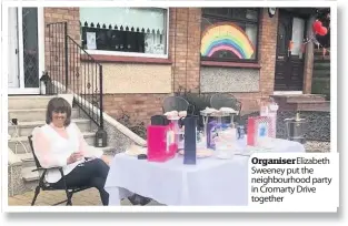  ??  ?? Organiser Elizabeth Sweeney put the neighbourh­ood party in Cromarty Drive together