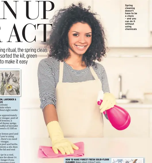  ??  ?? Spring cleaning doesn’t have to be a chore – and you can do it without using chemicals
