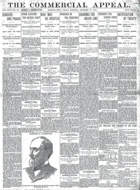  ?? THE COMMERCIAL APPEAL FILES ?? A historic front page from Dec. 13, 1901.