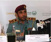  ?? Navin Khianey for The National ?? Dubai Civil Defence’s Brig Rashid Buflasa said new technology to prevent fires would be installed throughout the emirate