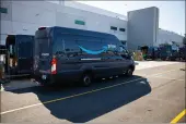  ?? AMAZON — CONTRIBUTE­D ?? Delivery vans are seen at an Amazon distributi­on center. An Amazon delivery station will be opening in Orland within 12 months, the company said.