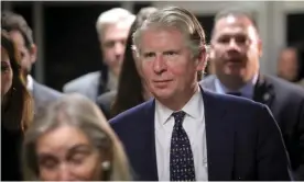  ?? Photograph: Bebeto Matthews/ ?? Cyrus Vance Jr, center, in New York on 14 February 2020.