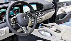  ??  ?? The interior of the 2019 Mercedes-Benz GLE is seriously luxurious.