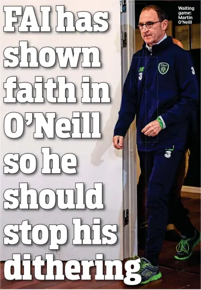  ??  ?? Waiting game: Martin O’Neill