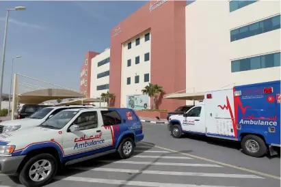  ?? File photo ?? Dubai ambulance has been made a paid service not to generate income but to improve the services offered, say officials. —