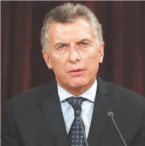  ?? EFE/DAVID FERNANDEZ ?? Mauricio Macri: sob suspeita de misturar negócios públicos e privados