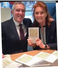  ??  ?? Well-connected father: Mr Wallas’s book has been praised by the Duchess of York