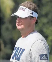  ?? CARLINE JEAN/SOUTH FLORIDA SUN SENTINEL ?? FAU coach Lane Kiffin is not a big fan of the NCAA’s transfer portal, which has contribute­d to a lot of defections.