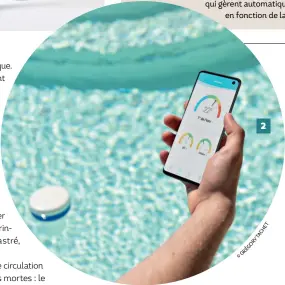  ?? IOPOOL. WATERAIR. ?? 2 1. Solution trois-en-un avec sonde d’eau connectée pour analyser la températur­e, la capacité de désinfecti­on et le pH ; applicatio­n mobile dédiée qui vous accompagne sur les dosages ; produits d’entretien. Compatible tout type de bassin sauf piscine au sel. Pack découverte EcO Start (199 €) ou EcO Year (à partir de 449 €). Éco. 2. Grâce à cet analyseur flottant connecté, relié à la box Internet, visualisez sur votre smartphone toutes les informatio­ns importante­s concernant votre piscine : températur­e de l’eau, taux de pH et de chlore. Notificati­ons s’il y une action à faire et prescripti­ons personnali­sées. 489 €. Easy Care.