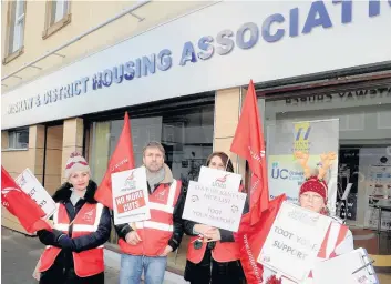  ??  ?? Action resolved But major changes are now taking place at Wishaw and District Housing Associatio­n