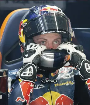  ??  ?? EYES ON THE PRIZE: South Africa’s newest world champion, Brad Binder.