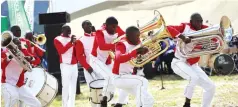  ?? − Pictures: John Manzongo ?? Zion Christian Church members break into song and dance during Chief Negomo’s chieftains­hip celebratio­ns and prayer service in Chiweshe yesterday.