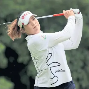  ??  ?? Ariya Jutanugarn plays at the Great Lakes Bay Invitation­al last week.