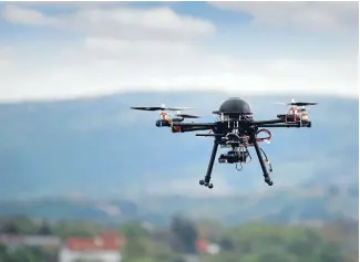  ??  ?? Going up: Sales of drones in New Zealand have increased in the past six months.