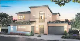  ?? Pardee ?? Pardee Homes’ Nova Ridge neighborho­od will open on Sept. 23 and marks a return to Summerlin for the builder. Shown is a rendering of Nova Ridge Plan 3-A in the Mid Century Modern elevation.