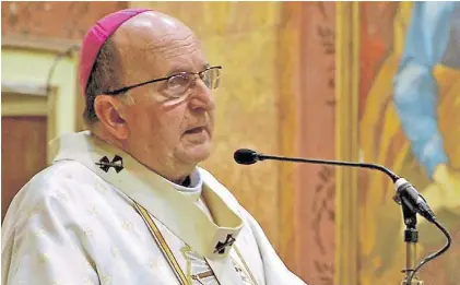  ?? ?? Monseñor Mario Cargnello. Se enfrentó a las religiosas por su apoyo a la devoción a la Virgen del Cerro.