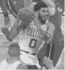  ?? ELISE AMENDOLA/AP ?? Celtics forward Jayson Tatum, who tested positive for COVID-19 on Friday, was named Eastern Conference player of the week Monday.