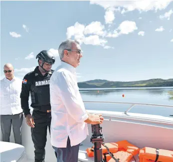  ?? ?? El presidente Luis Abinader dejó inaugurada la represa del complejo Monte Grande.