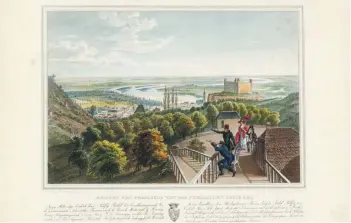  ?? REPROFOTO - GMB (4X) ?? Ignaz Josef Weissenber­g: Pohľad na Bratislavu zo severu od Mierovej búdy (1830).