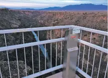  ?? TAOS NEWS FILE PHOTO ?? The New Mexico Department of Transporta­tion installed 10 call boxes on the Rio Grande Gorge Bridge that connect to the New Mexico Crisis and Access Line.