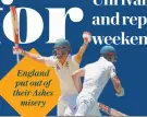  ??  ?? England put out of their Ashes misery