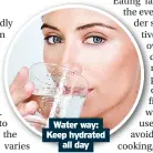  ?? ?? Water way: Keep hydrated all day