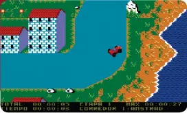  ??  ?? » [Amstrad CPC] La pareja Suárez / Díaz de Castro se encargó de crear uno de los primeros videojuego­s de coches para el Amstrad CPC 464, Campeones, publicado por Indescomp en 1985 bajo el sello Amsoft.