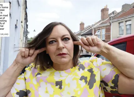  ?? FREIA TURLAND ?? Jenny Wring outside her home in Ashton Vale where she is being driven mad by the noise of seagulls nesting on the roofs of the industrial buildings near her house