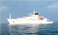  ?? — Reuters ?? The ship USNS Bowditch, which deployed an underwater drone seized by a Chinese Navy warship in internatio­nal waters in the South China Sea.