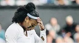  ?? ?? Serena Williams, anoche, en su partido ante Harmony Tan