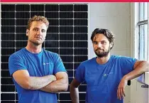  ?? ?? Wouter Draijer y Victor Gardrinier fundaron SolarMente en 2020.