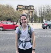  ??  ?? Marathon Lucy walked 26 miles to raise money for Lapwing Lodge