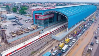  ?? ?? Ikeja station of the Lagos Redline