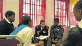  ?? Picture: SUPPLIED ?? ALL EARS: St Matthews High School pupils listen attentivel­y during a group discussion on Monitoring and Evaluation (M & E). The M & E is part of their first workshop, The EEESAY Business Inspiratio­n Workshop