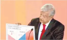  ??  ?? ‘No puede haber. Gobierno rico y pueblo pobre’, reitera AMLO.