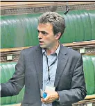  ??  ?? The New Casual: MP Tom Brake in the Commons