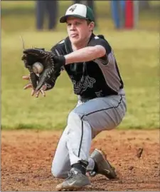  ?? PETE BANNAN — DIGITAL FIRST MEDIA ?? Ridley’s Ryan Adelberg makes a play Monday afternoon against Conestoga. Adelberg later went in to pitch in the 1-0 win.